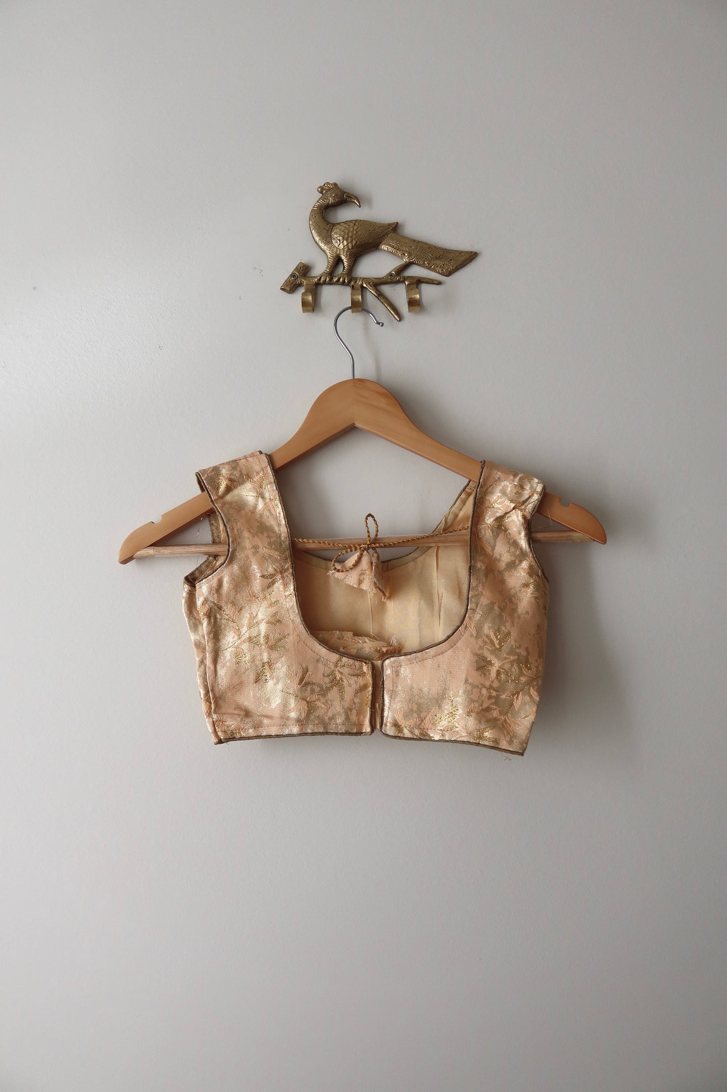 Peach and Gold Lehenga Kids Choli- 20, New