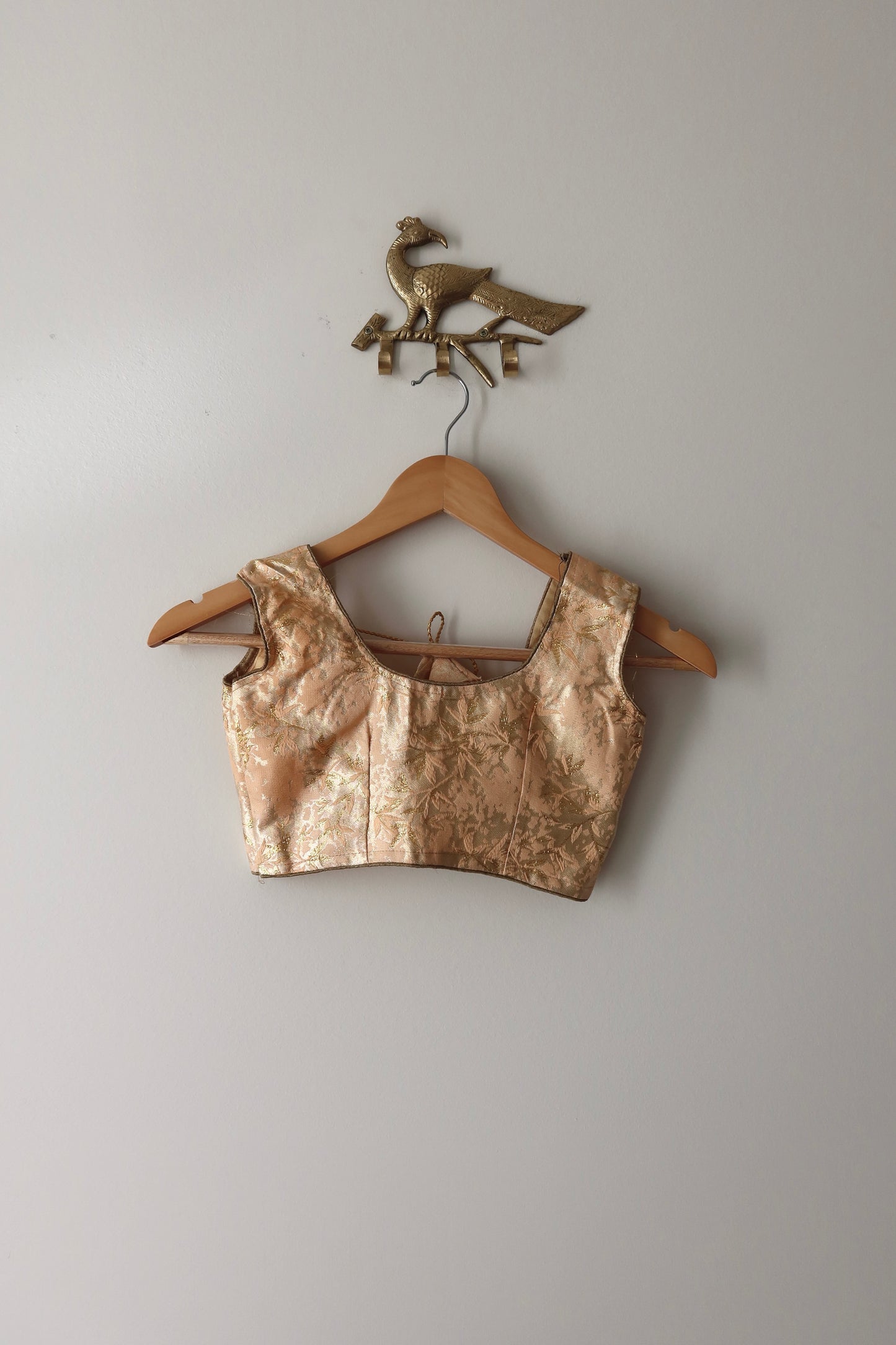 Peach and Gold Lehenga Kids Choli- 20, New