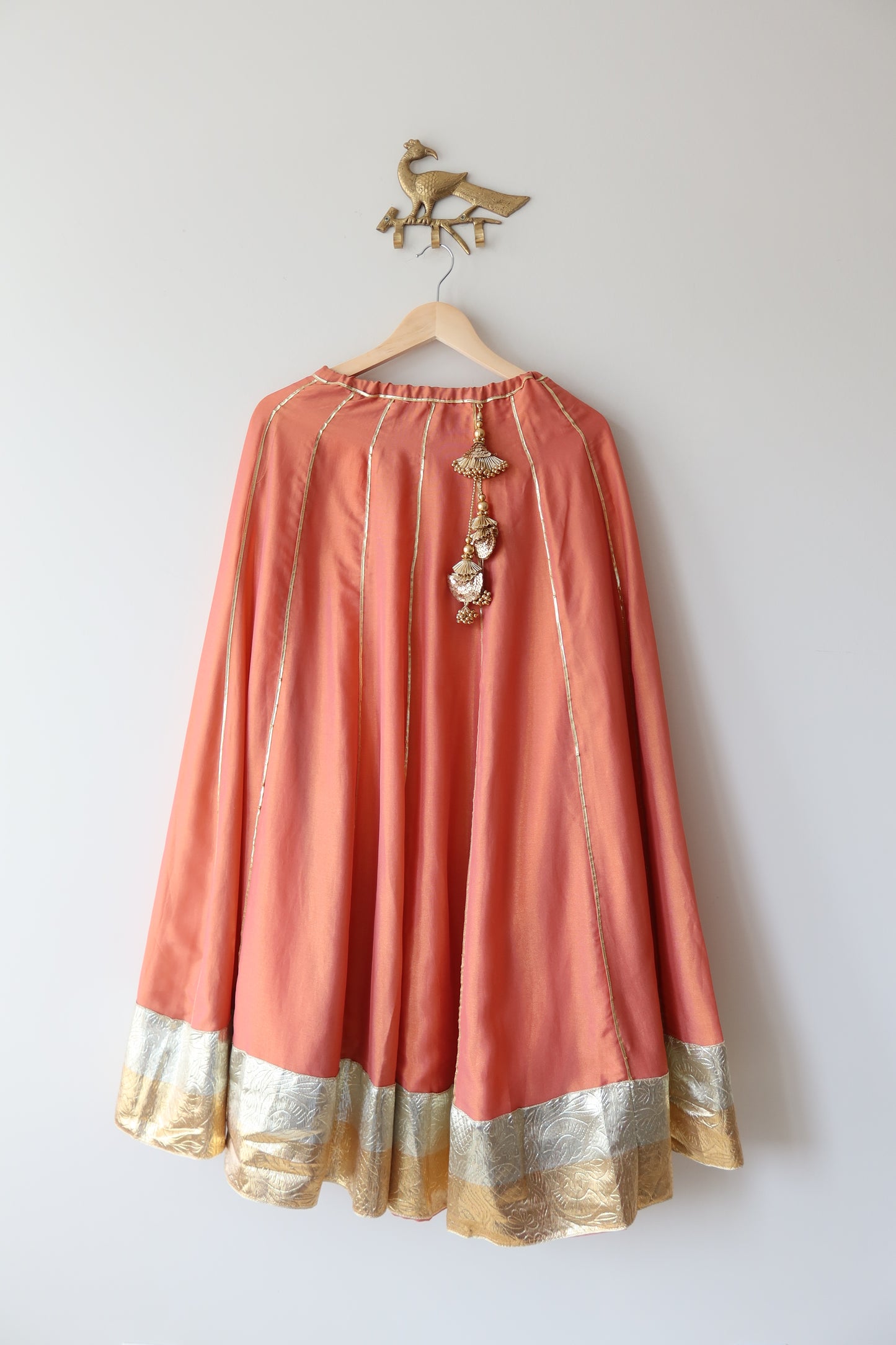Peach Gota Patti Lehenga Choli Full set - Brand New, Size Medium/Large
