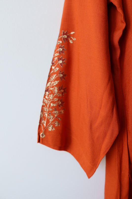 Orange Soft Kurta Top - 3XL, New
