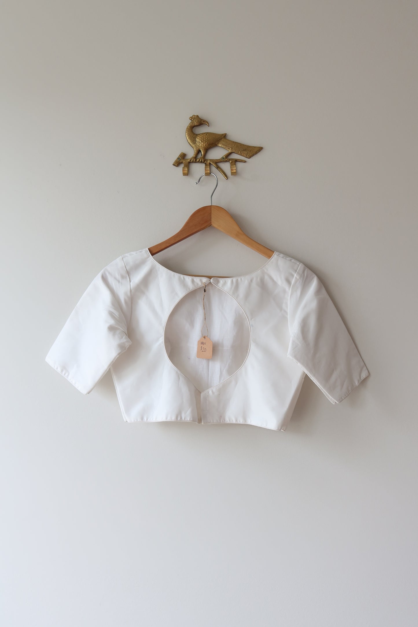 Pure White Silk Blouse - 34, New