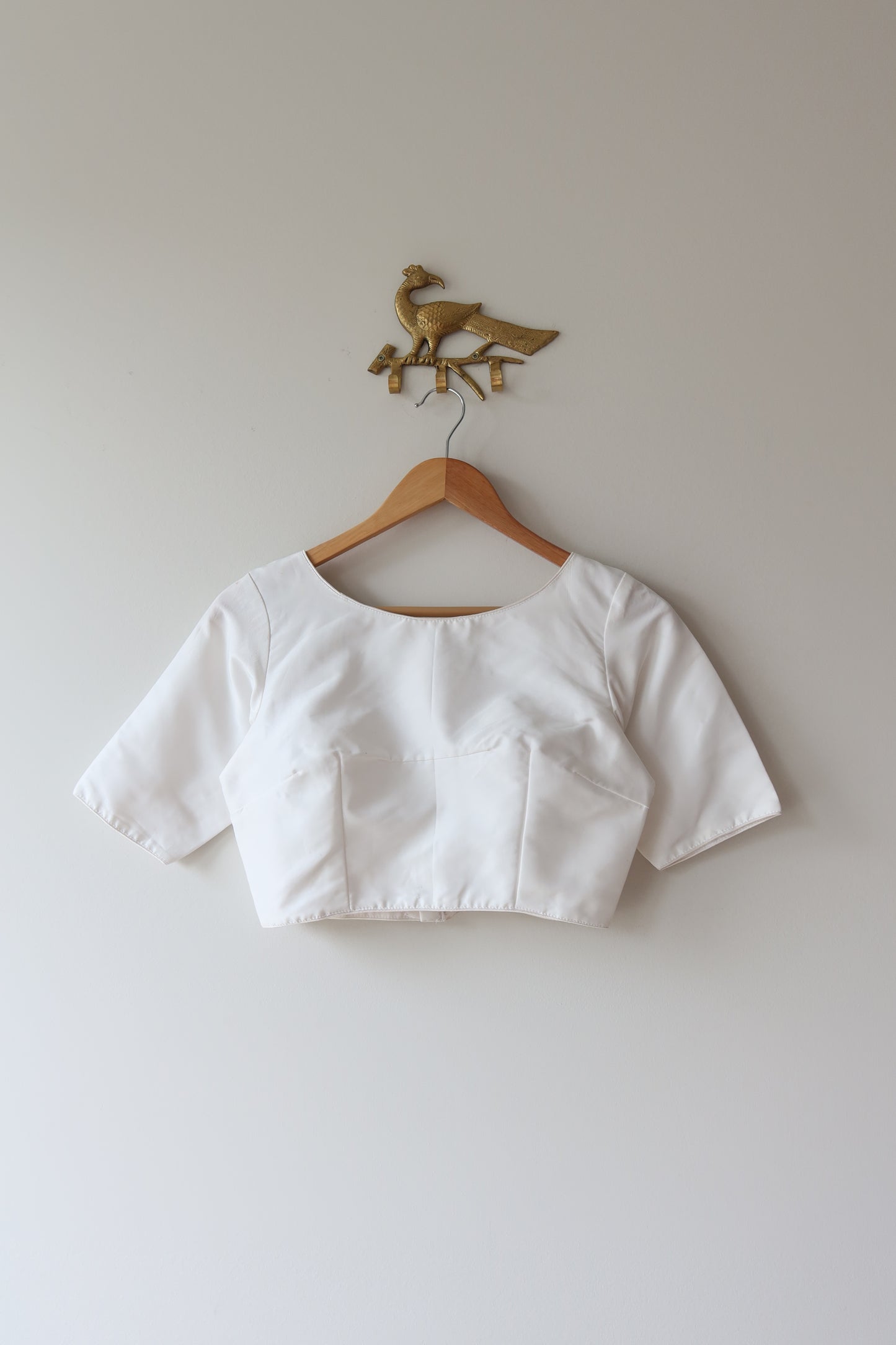 Pure White Silk Blouse - 34, New