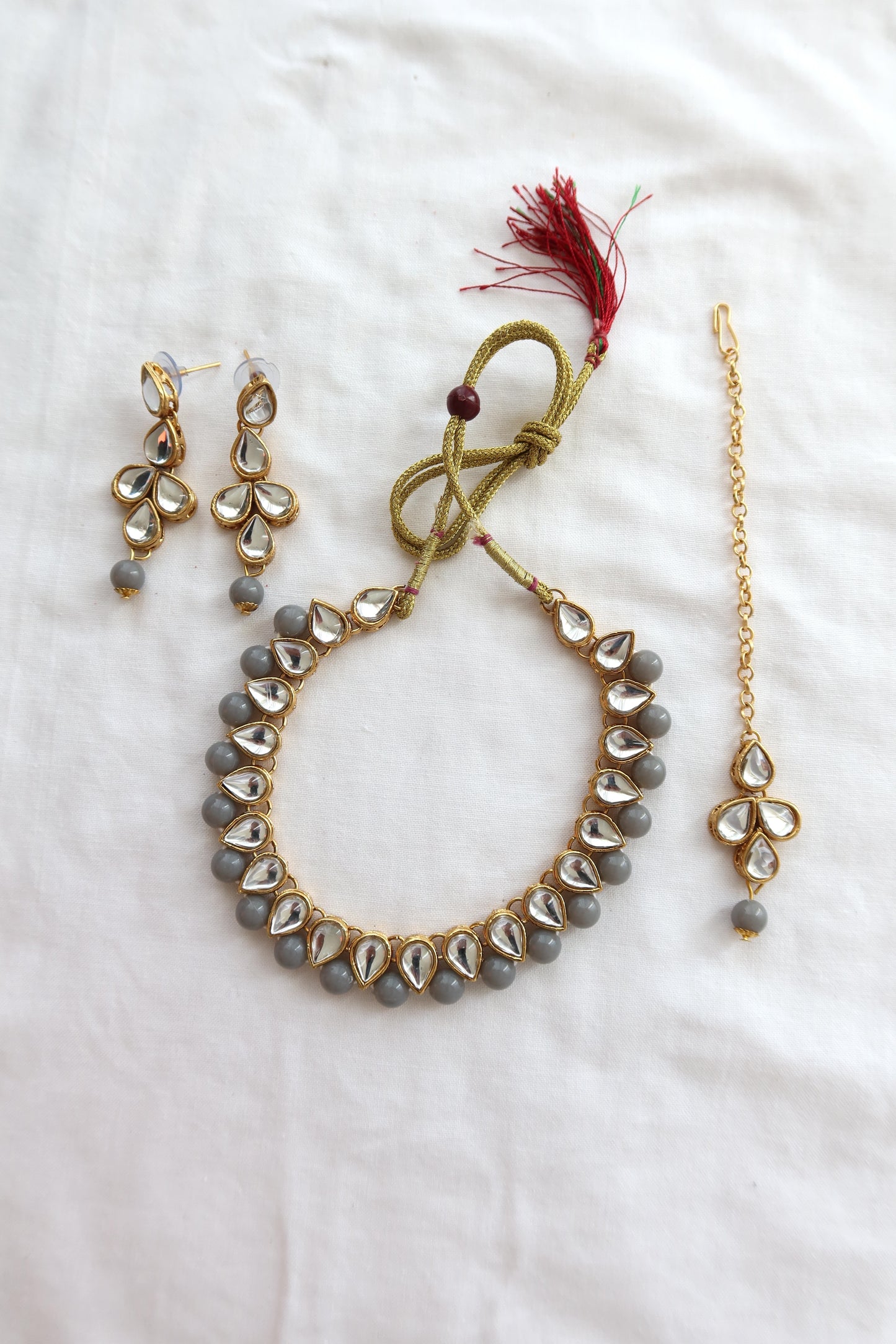 Stone and Colored Pearl Set - New, 4 Colors