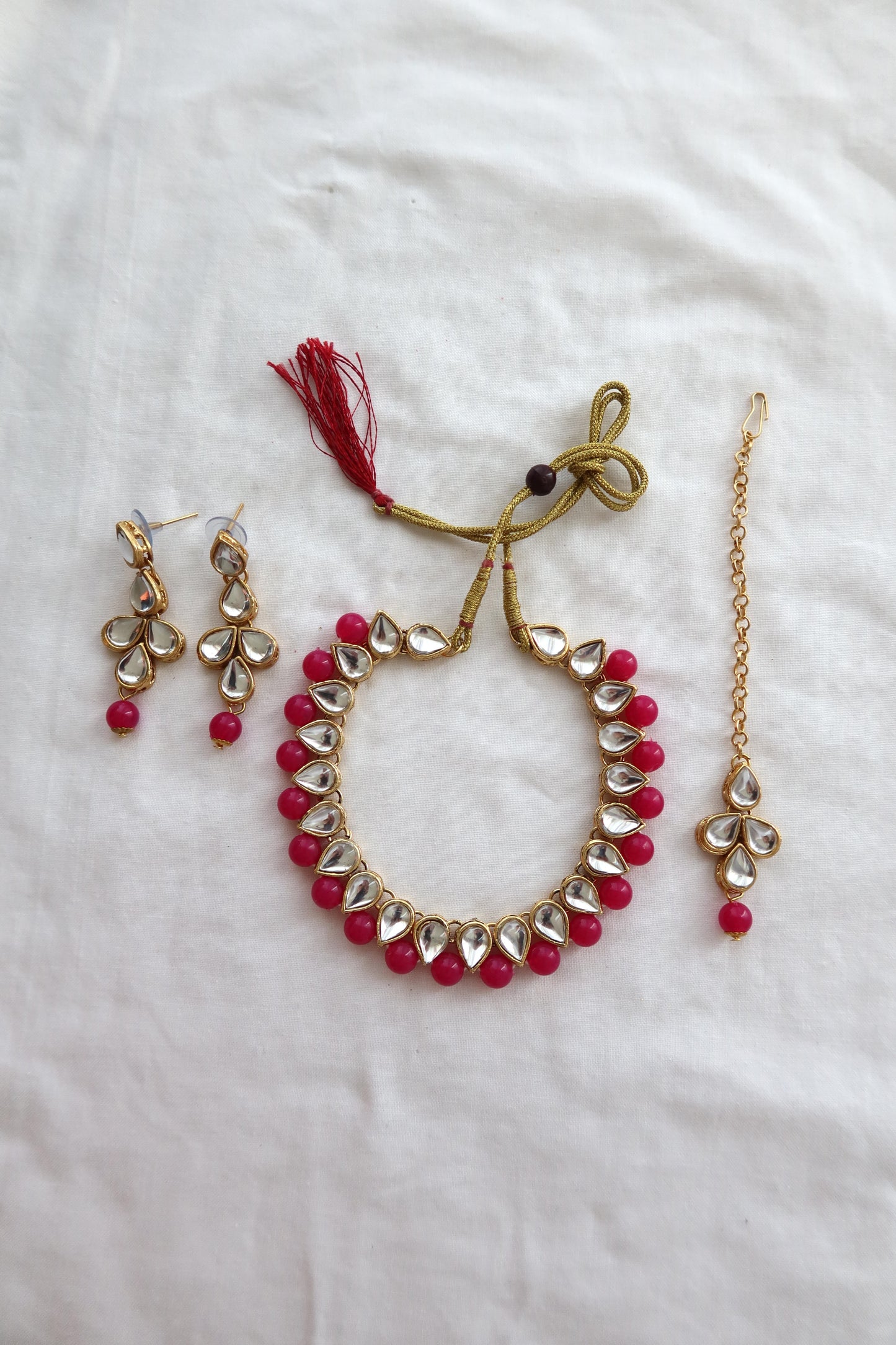 Stone and Colored Pearl Set - New, 4 Colors