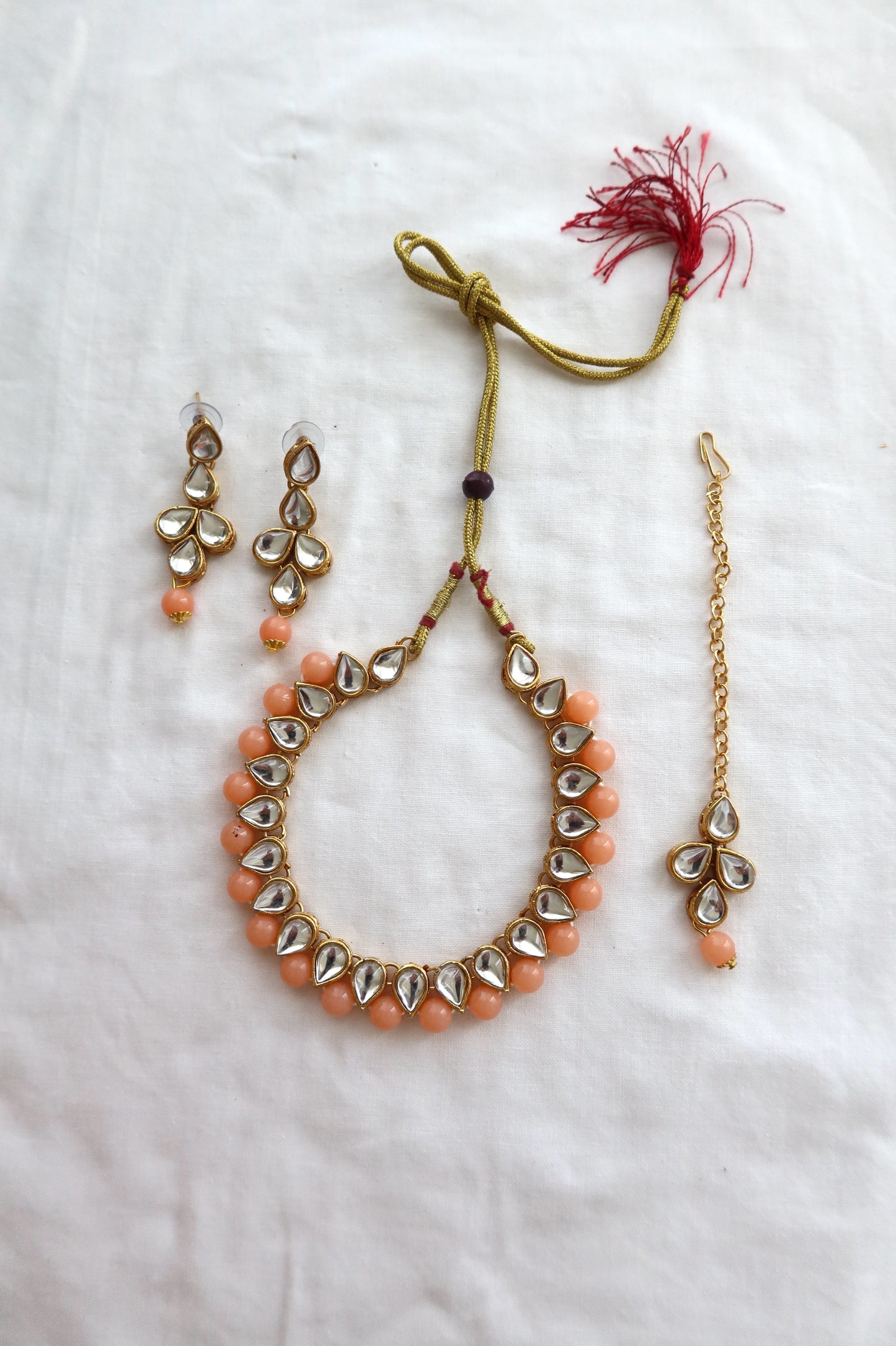 Stone and Colored Pearl Set - New, 4 Colors