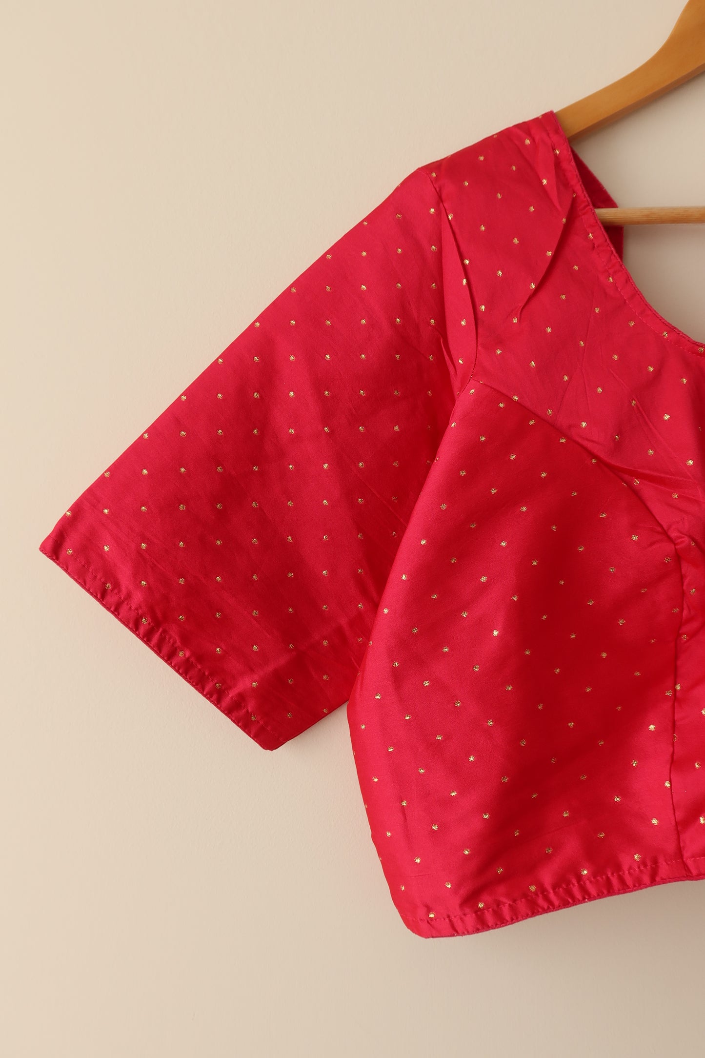 Pink Silk Blouse with Gold Accents - New, 3XL/46 and 4XL/48