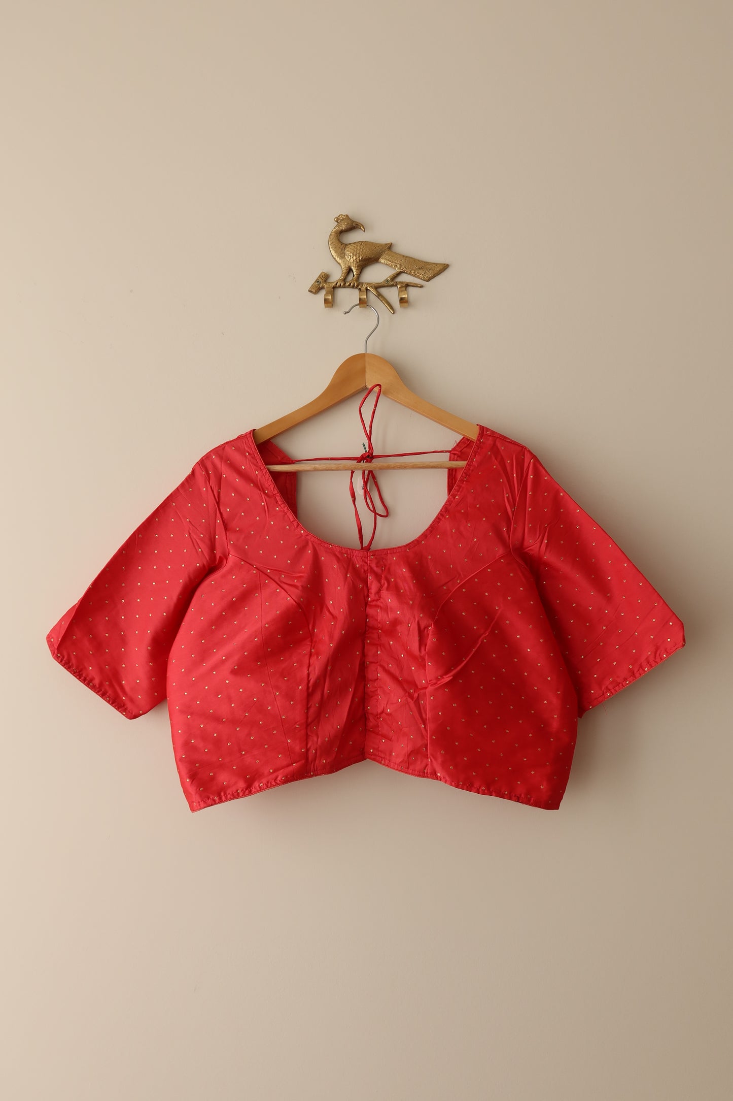 Pink Silk Blouse with Gold Accents - New, 3XL/46 and 4XL/48