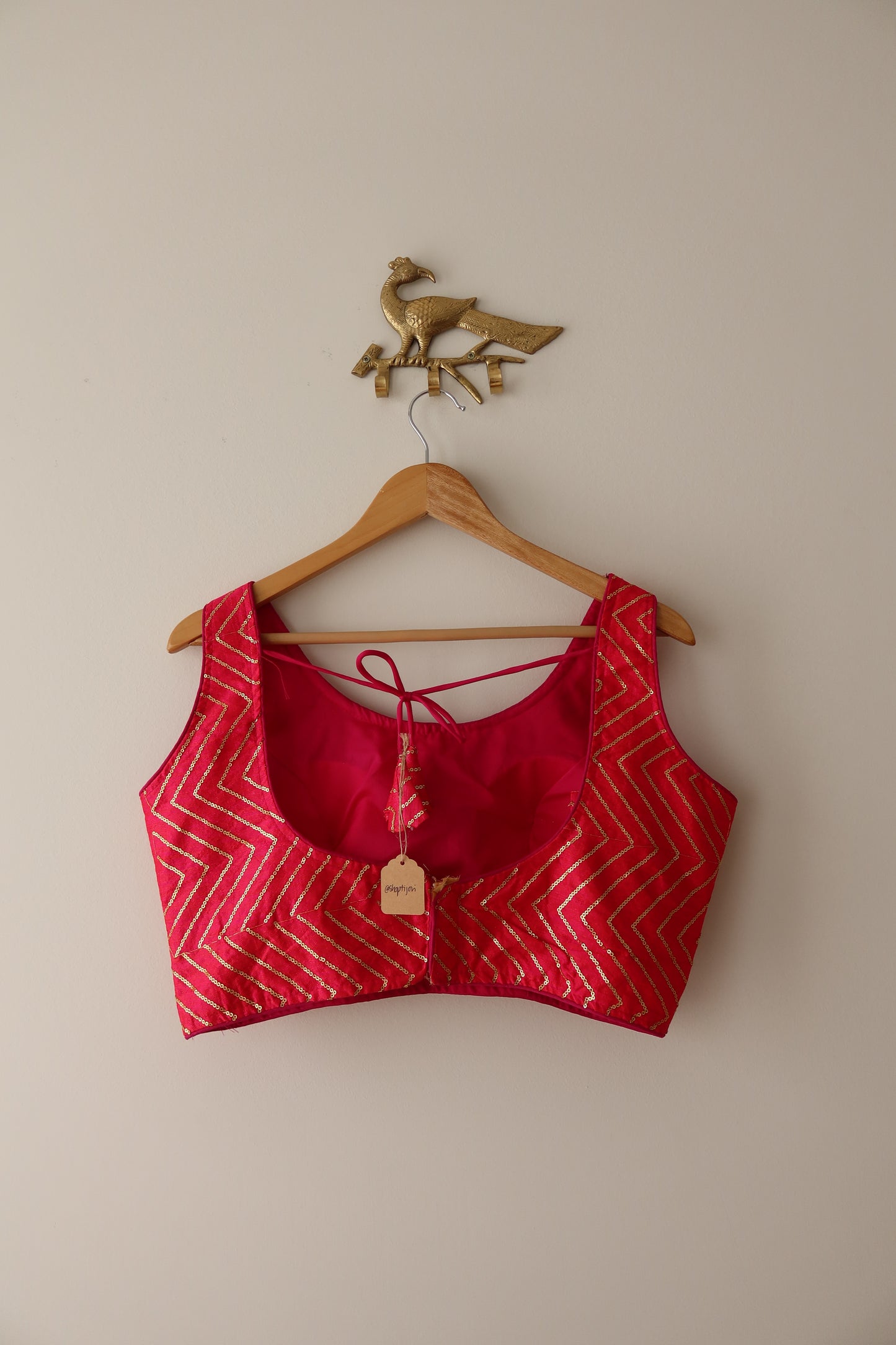Hot Pink And Gold Lehenga Set - Size 40, Preloved