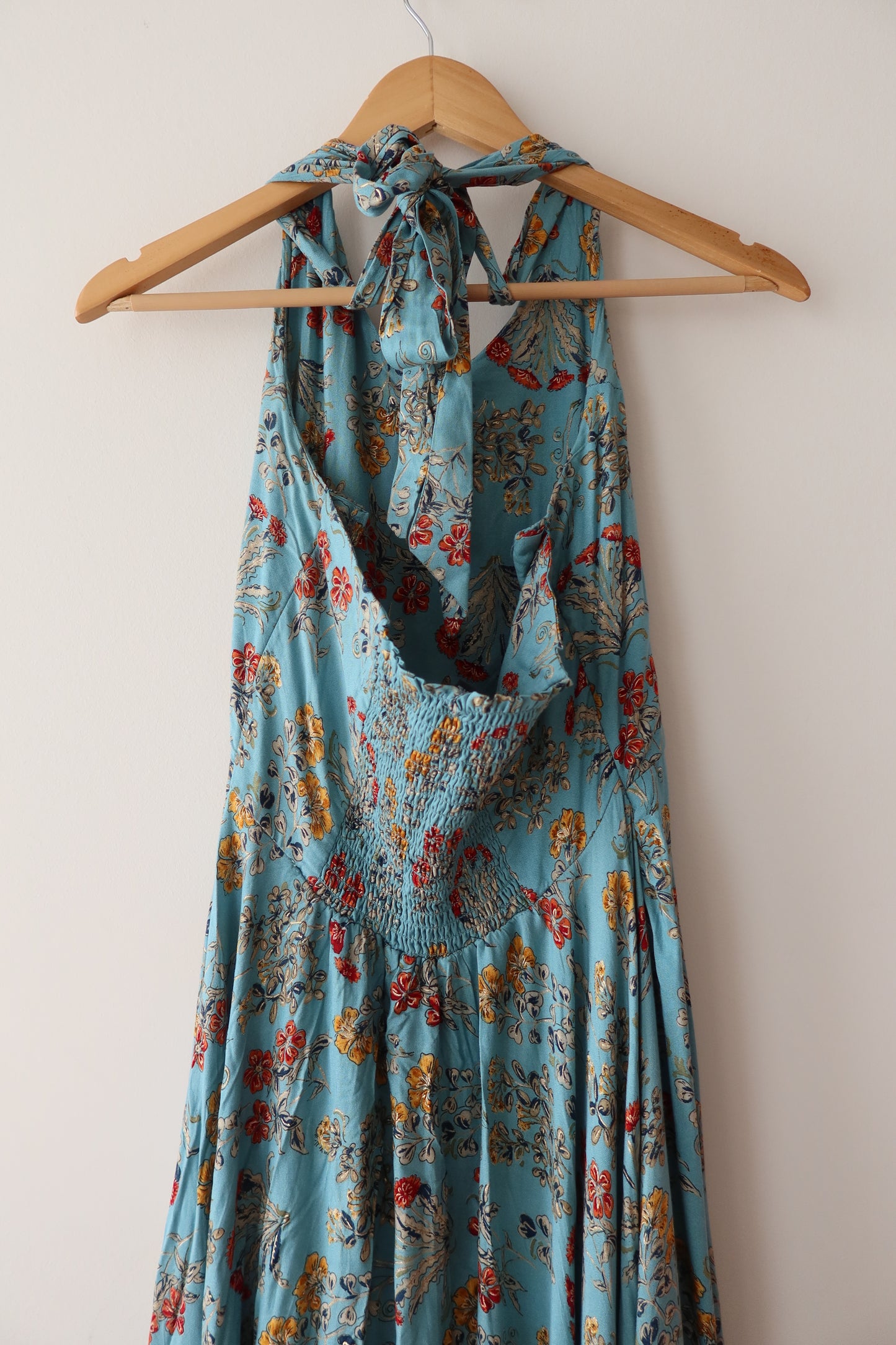Baby Blue Halter Dress- Preloved, 40