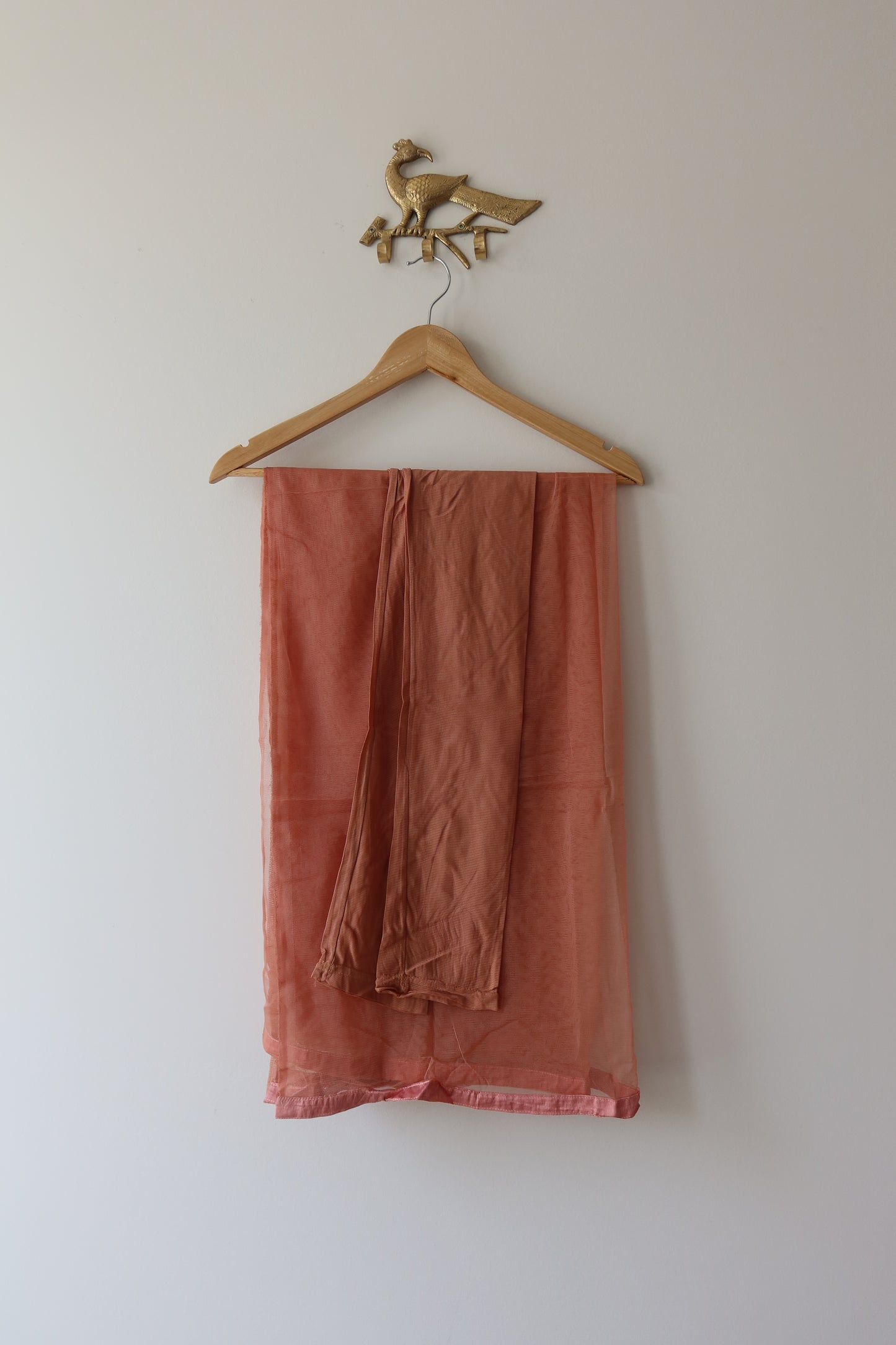 Beige Net Gown Dress - Size L, Brand New