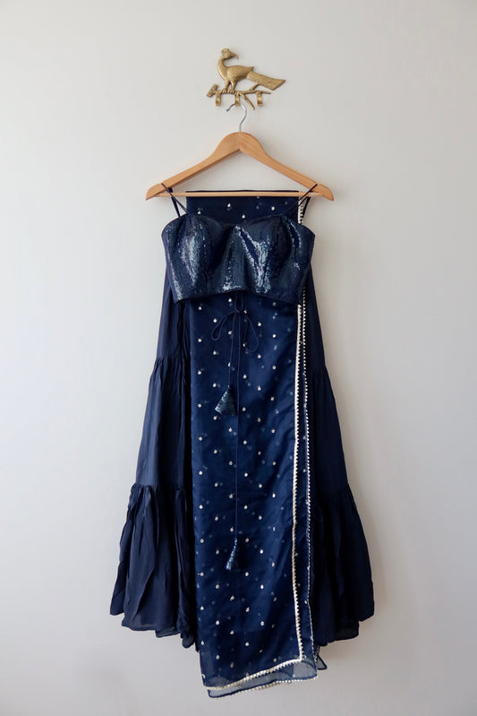Midnight Muse Skirt & Dupatta Only - New