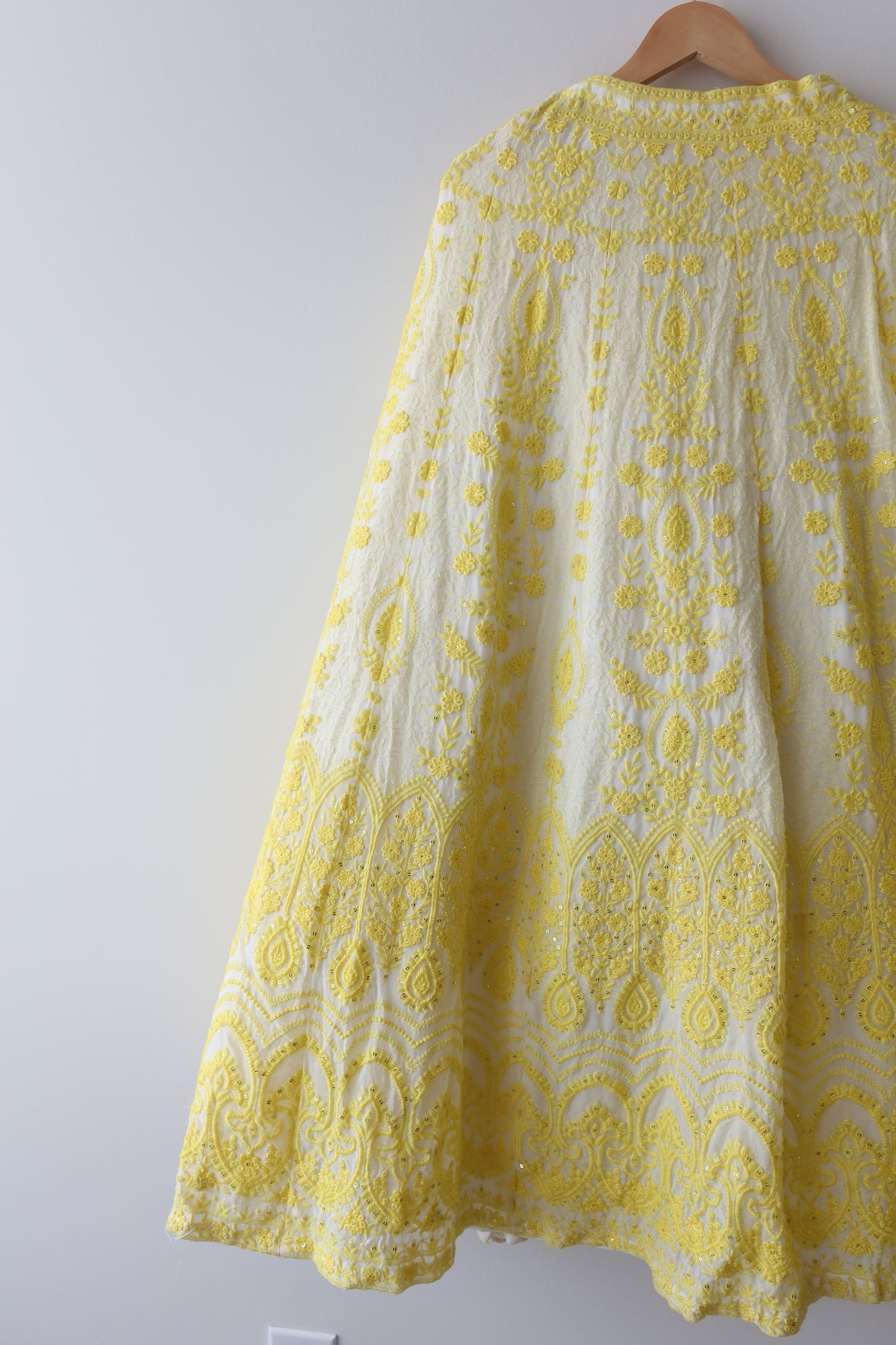 That's Very Yellow Lucknowi Skirt Only - S, New