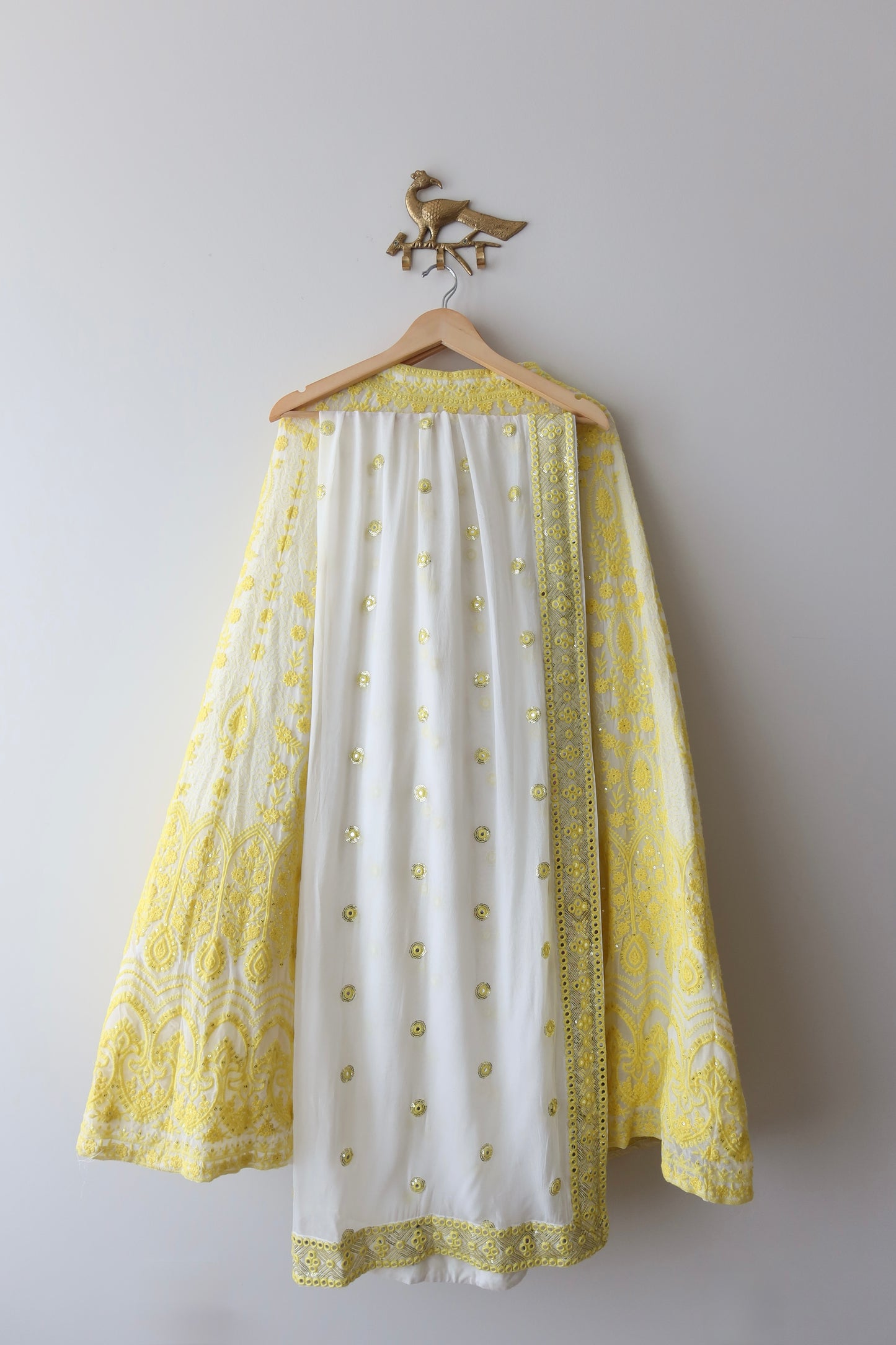 That's Very Yellow Lucknowi Skirt Only - S, New