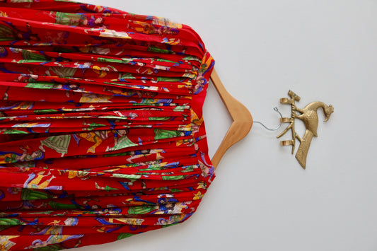 Red Garba Skirt - S/M