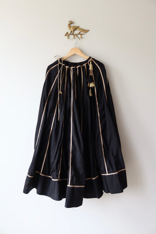 Black and Gold Striped Lehenga Choli Full set - New, Size M/L