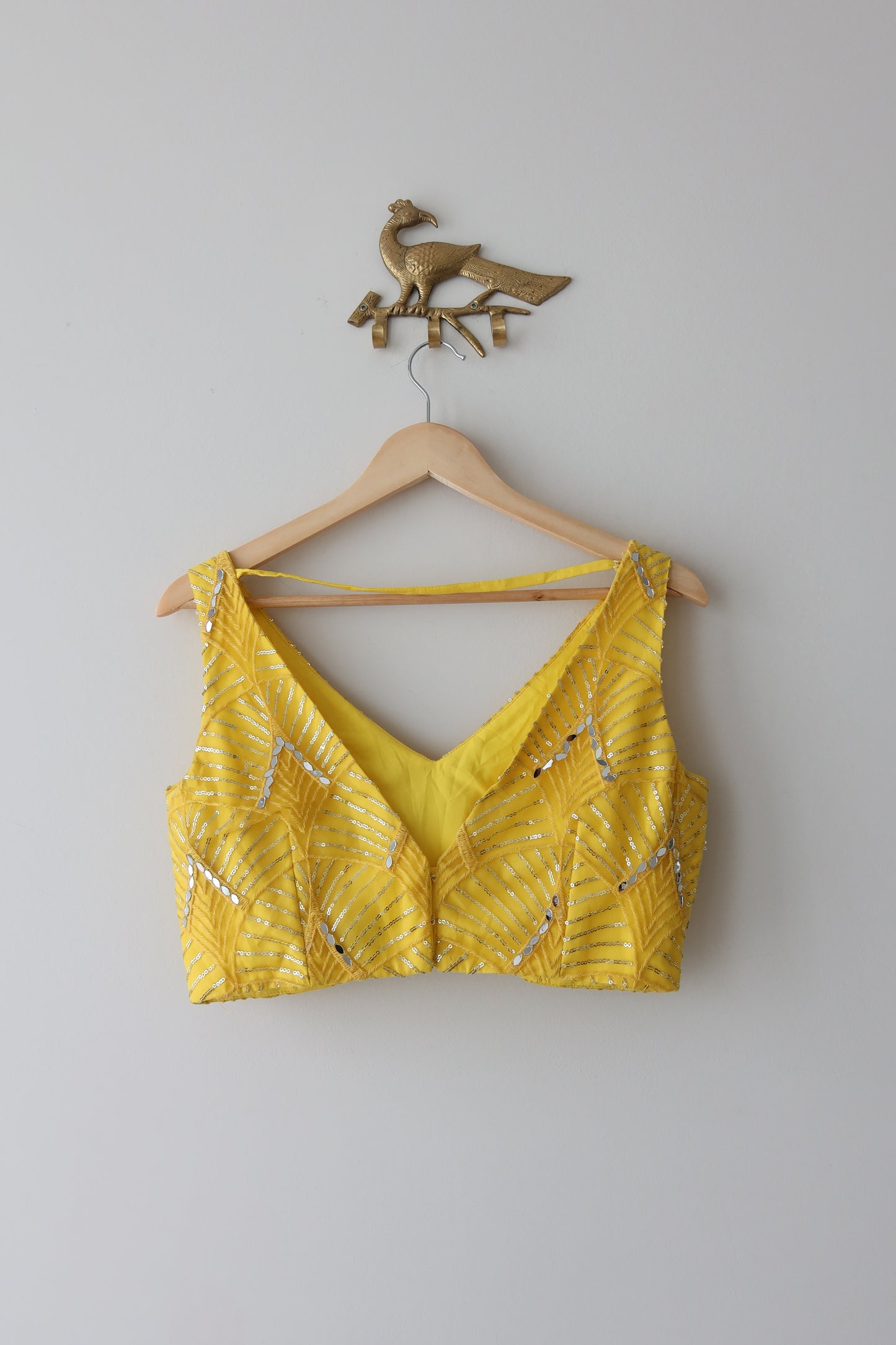 Sunshine Yellow Mirror-Work Net Lehenga Set