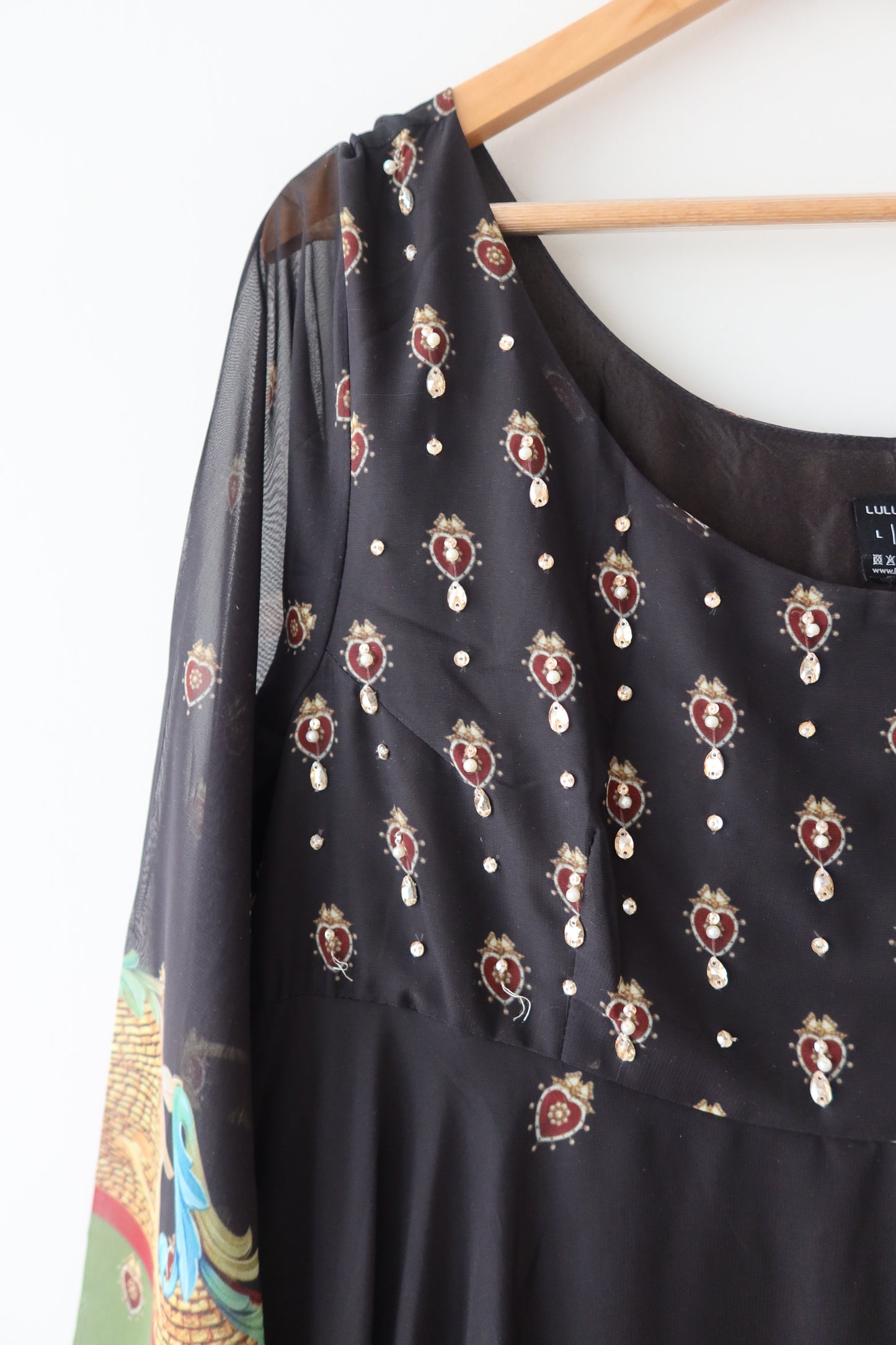 Black Embroidered Anarkali