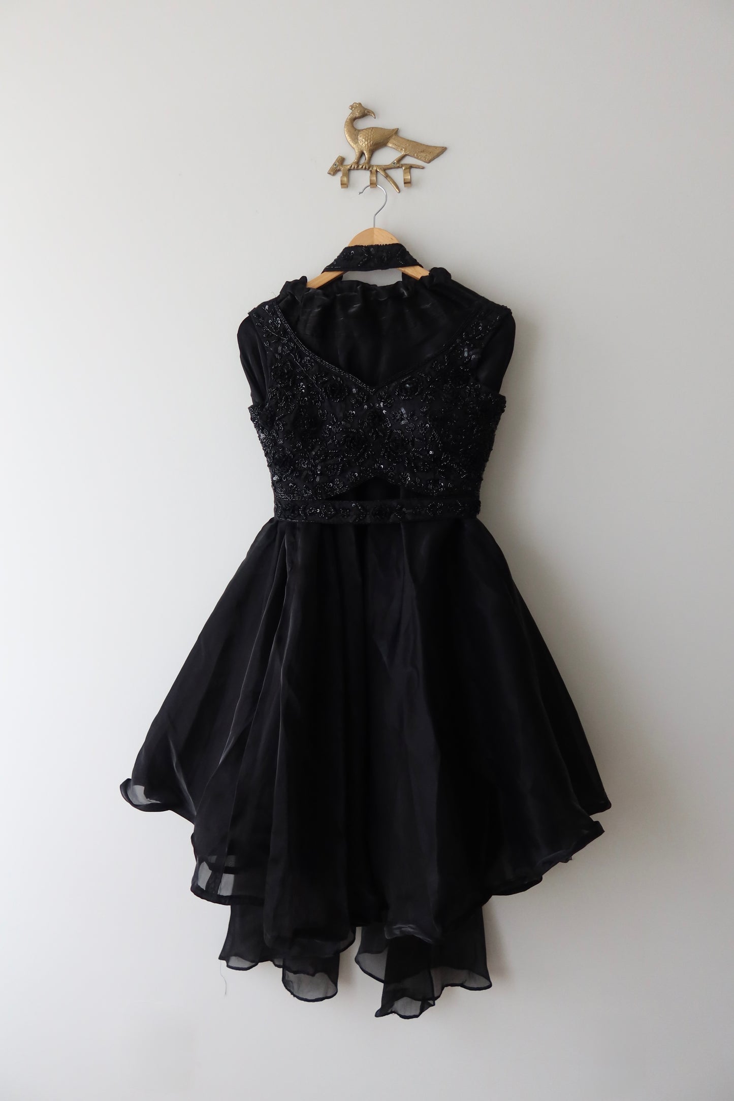 Black Embroidered 3-Piece Lehenga Set