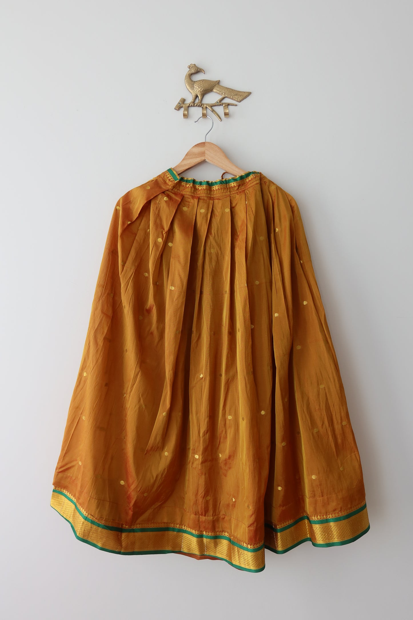 Burnt Orange Silk Skirt & Top Set