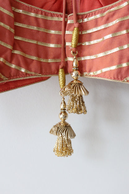 Peach Gota Patti Lehenga Choli Full set - Brand New, Size Medium/Large