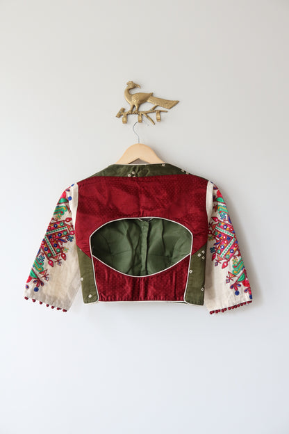 Green and Maroon Lehenga Choli Full set - New, Size L/XL