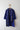 royal blue embroidered kurta with stole | 3XL