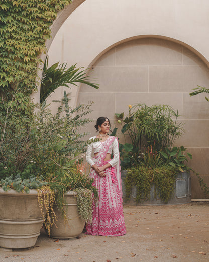 Pink Friday Lucknowi Lehenga Set - New