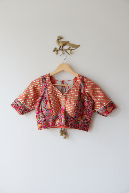 Peach Gota Patti Lehenga Choli Full set - Brand New, Size Medium/Large