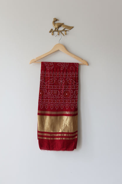 Green and Maroon Lehenga Choli Full set - New, Size L/XL