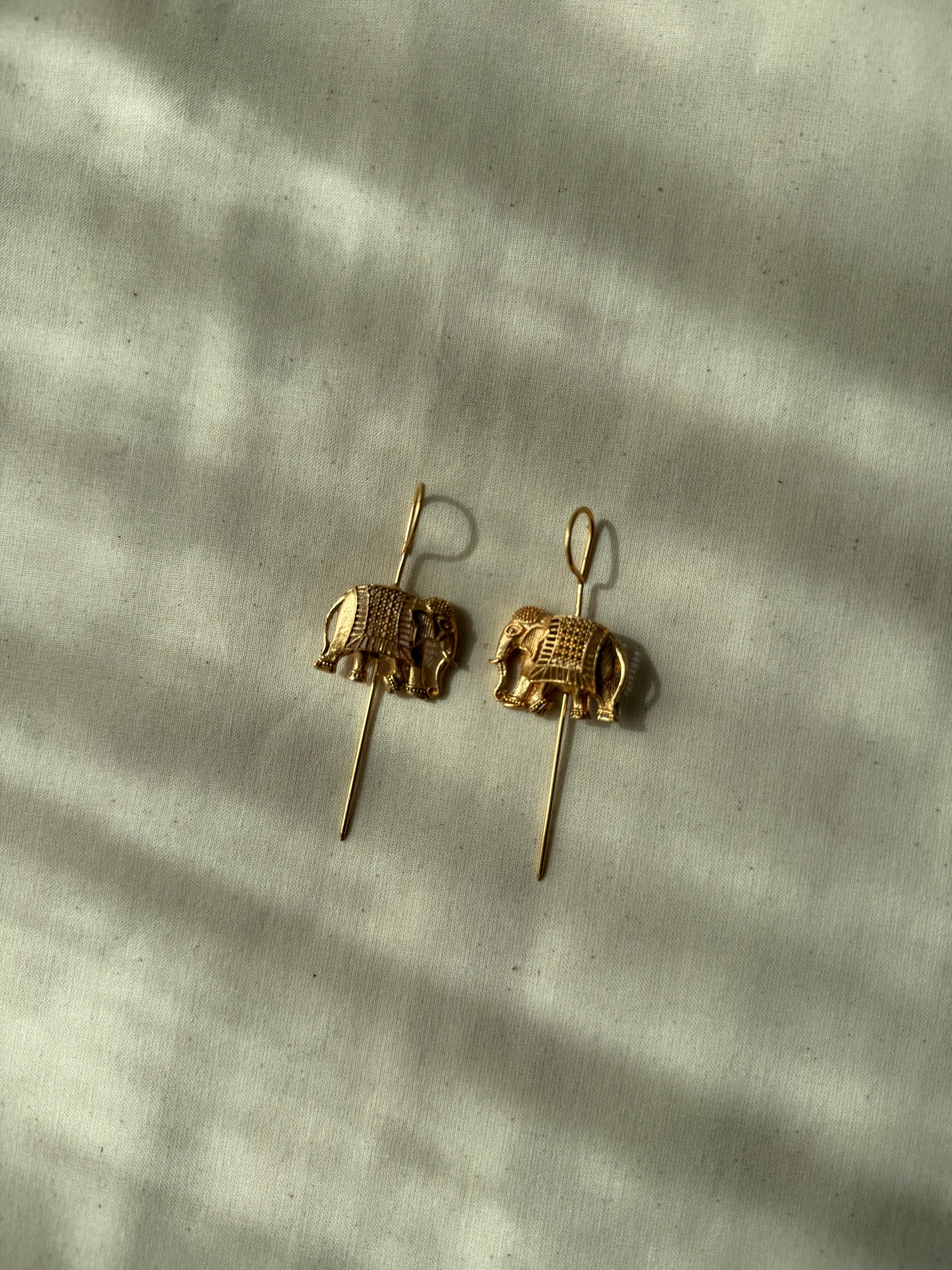 Gold Elephant Earcuffs