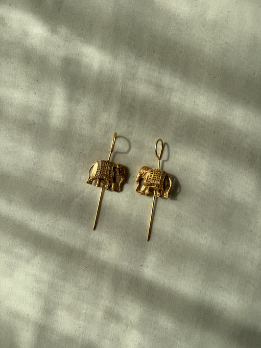 Gold Elephant Earcuffs