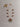 invisible ruby flower necklace & earring set