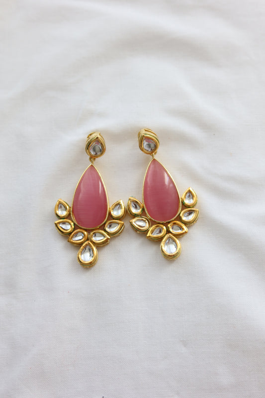 Pink Teardrop Earrings - New