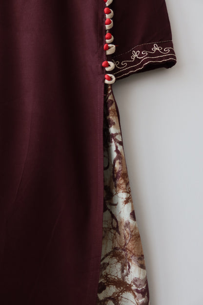 Brown Elegant Kurti Top - New, XL/42