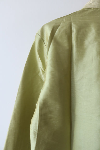 Green Silk Men’s Kurta Set - Size 42, New