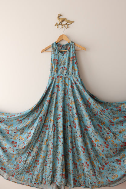 Baby Blue Halter Dress- Preloved, 40