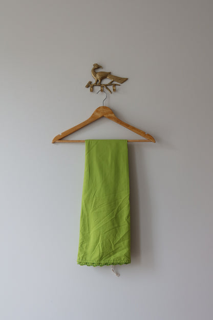 Green and Pink Silk Sari Set - New