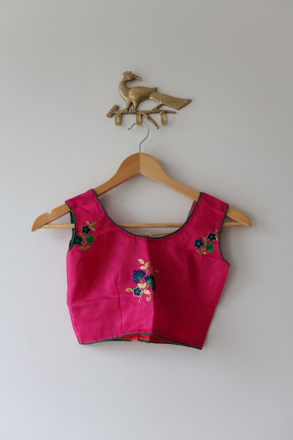 Pink & Green Kids Lehenga Set- Size 28, New