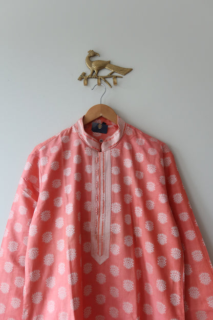 Luxurious Cotton Silk Kurta Set- 40, New