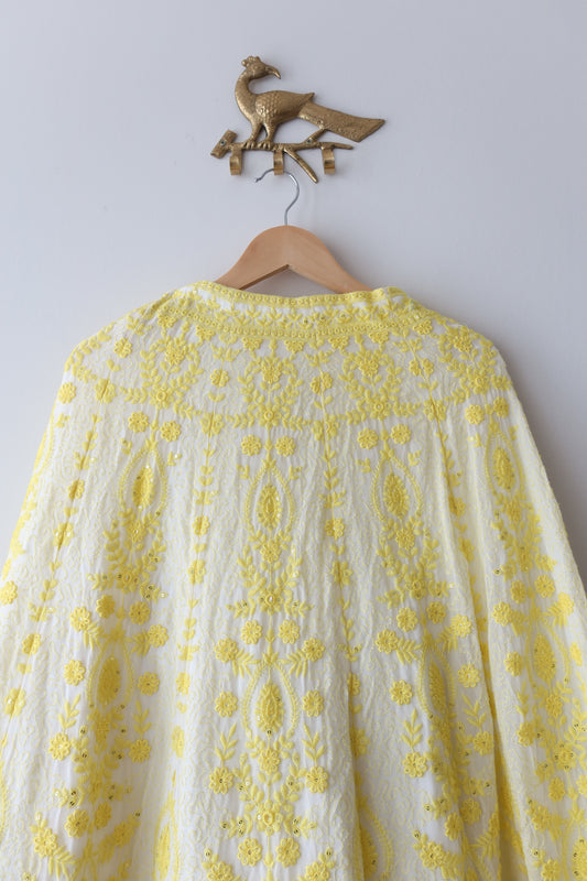 That's Very Yellow Lucknowi Skirt Only - S, New