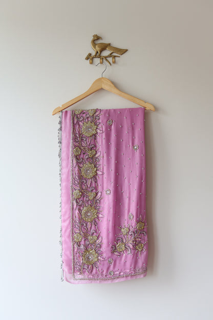 Lavender Embellished Sari