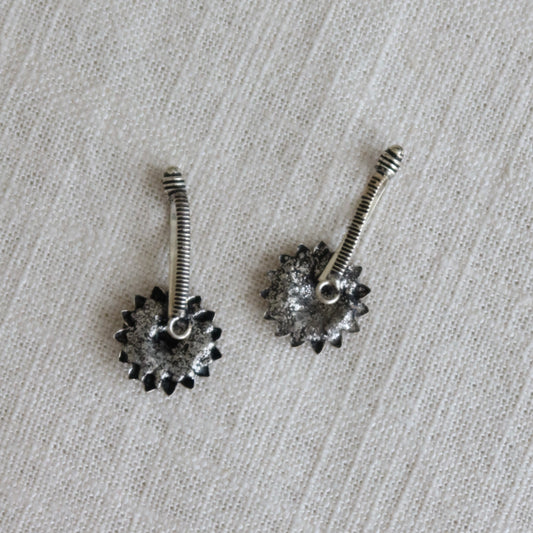 Oxidized Silver Savitri Nose Pin/Bugadi - New