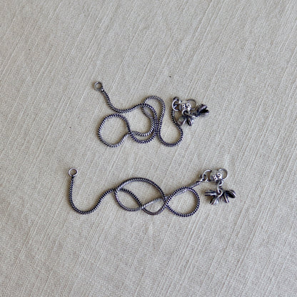 Silver Ganga Anklets - One Size, Brand New