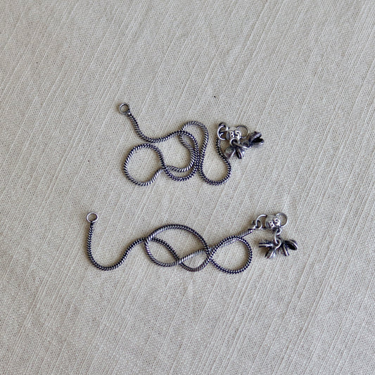 Silver Ganga Anklets - One Size, Brand New