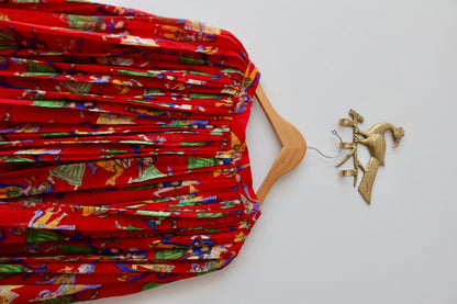 Red Garba Skirt - S/M