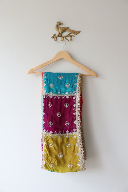 Lime Green Tissue Silk Lehenga Choli Full set - New, Size XXL/3XL