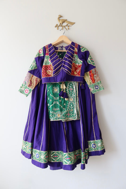 Purple and Green Lehenga Choli Full set - Brand New, Size L/XL