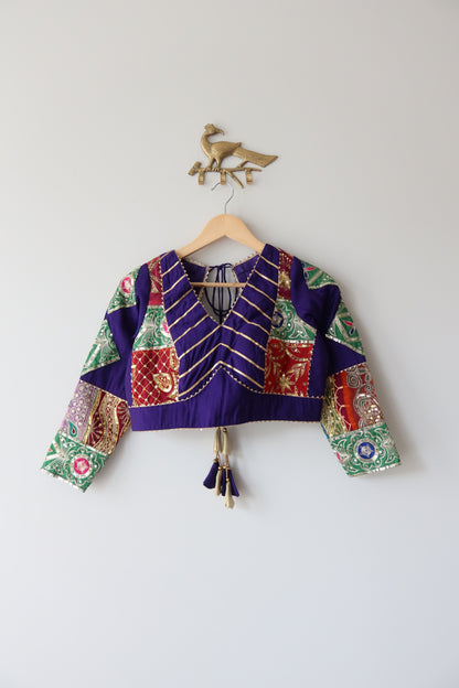 Purple and Green Lehenga Choli Full set - Brand New, Size L/XL