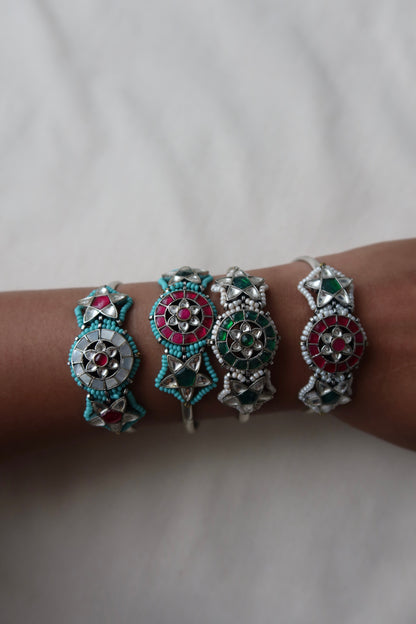 Oxidized Adjustable Silver Bracelets