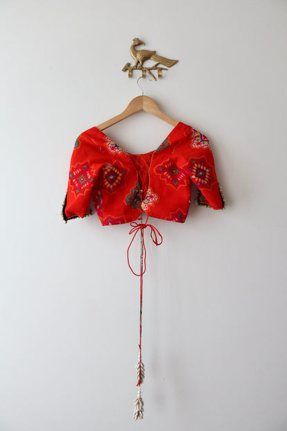 Orange Festive Printed Lehenga Choli - New, S/M